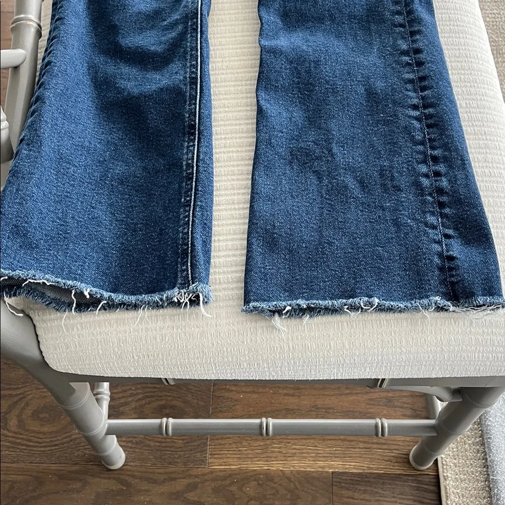 Loft high waist deconstructed hem kick crop 28/6 jeans - Picture 4 of 5